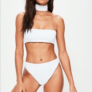 Bikini Set - Bandeau + High Waisted Bottoms